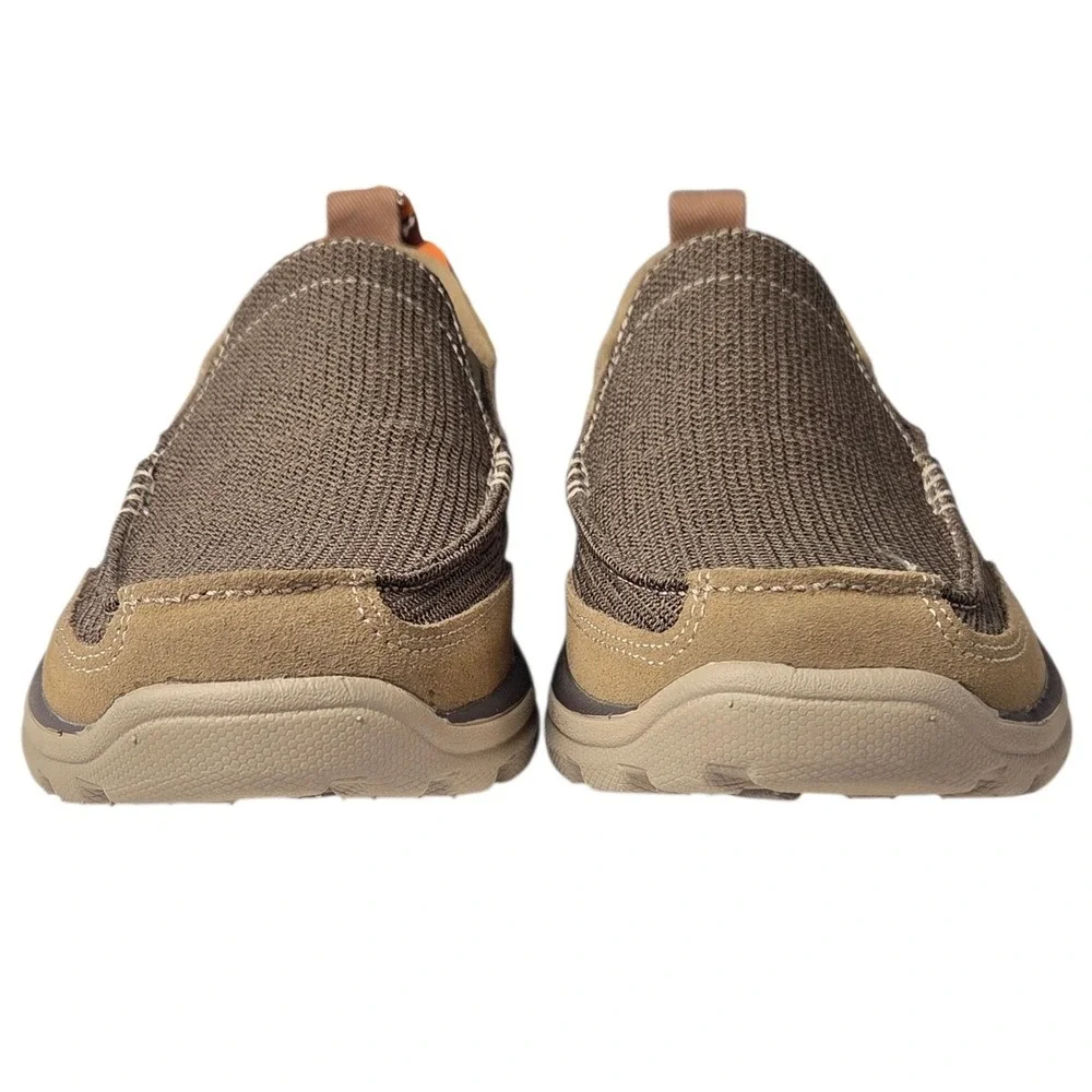 Skechers Superior Milford Shoes Mens 8 Brown‎ Slip-Ons Relaxed Fit Loafers NEW